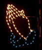 Silhouette of Praying Hands Religious Holiday Light Decoration - Pole Mount 5 Feet