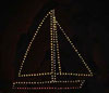 Large 7 Foot Silhouette Sailboat Outdoor Holiday Light Decoration