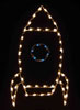 Silhouette Toy Rocket Outdoor Holiday Light Decoration, 5 Feet