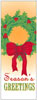 Season's Greetings Holiday Wreath and Bow Banner