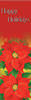 Designer Red Poinsettias Happy Holidays Light Pole Banner