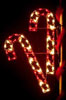 Silhouette Double Candy Cane Holiday Light Decoration - Pole Mount 4 Feet