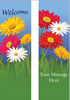 Cheerful Daisies Welcome Light Pole Double Banner