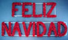 Large Outdoor Red Garland Feliz Navidad Signs with Lights