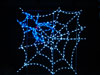 8' Silhouette Spider in Web Spooky Halloween Lights Lawn Decoration