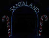 Large Commercial Holiday Light Arch -Silhouette Santaland Arch with Candy Canes, 13 X 12 feet