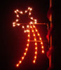 5 Foot Pole Mount Silhouette Shooting Star Holiday Light Decor
