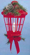 32" Red or White Deluxe Lantern with Decor