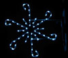 4 Foot Pole Mount Silhouette Whimsical Curly Snowflake, Holiday Light Decoration