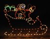 Large animated LED light decoration - Santa and Sleigh