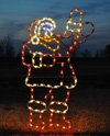 Large Animated Waving Santa LED Christmas Light Display