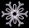 Gorgeous Single Loop hanging snowflake featuring pure white RL LED light outdoor winter decorations - 18 inch