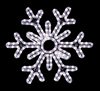 Gorgeous 6-point hanging snowflake featuring pure white RL LED light outdoor winter decorations