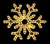 Gorgeous 6-point hanging snowflake featuring warm white RL LED light outdoor winter decorations