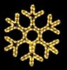 Gorgeous hexagon hanging snowflake featuring warm white RL LED light outdoor winter decorations