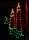 Pole Mount Silhouette Double Candle in Holly, Pole Mount 5.5 Feet