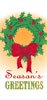 Season's Greetings Holiday Wreath Banner