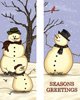 Seasons Greetings Snow Family Banner