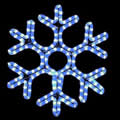 Hanging 60 inch Hexagon Snowflake - Pure White